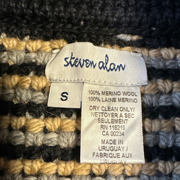 Chunky Wool Sweater Steven Alan Women's Small Nordic Ski Merino Chalet Cozy Rich - Picture 6 of 9